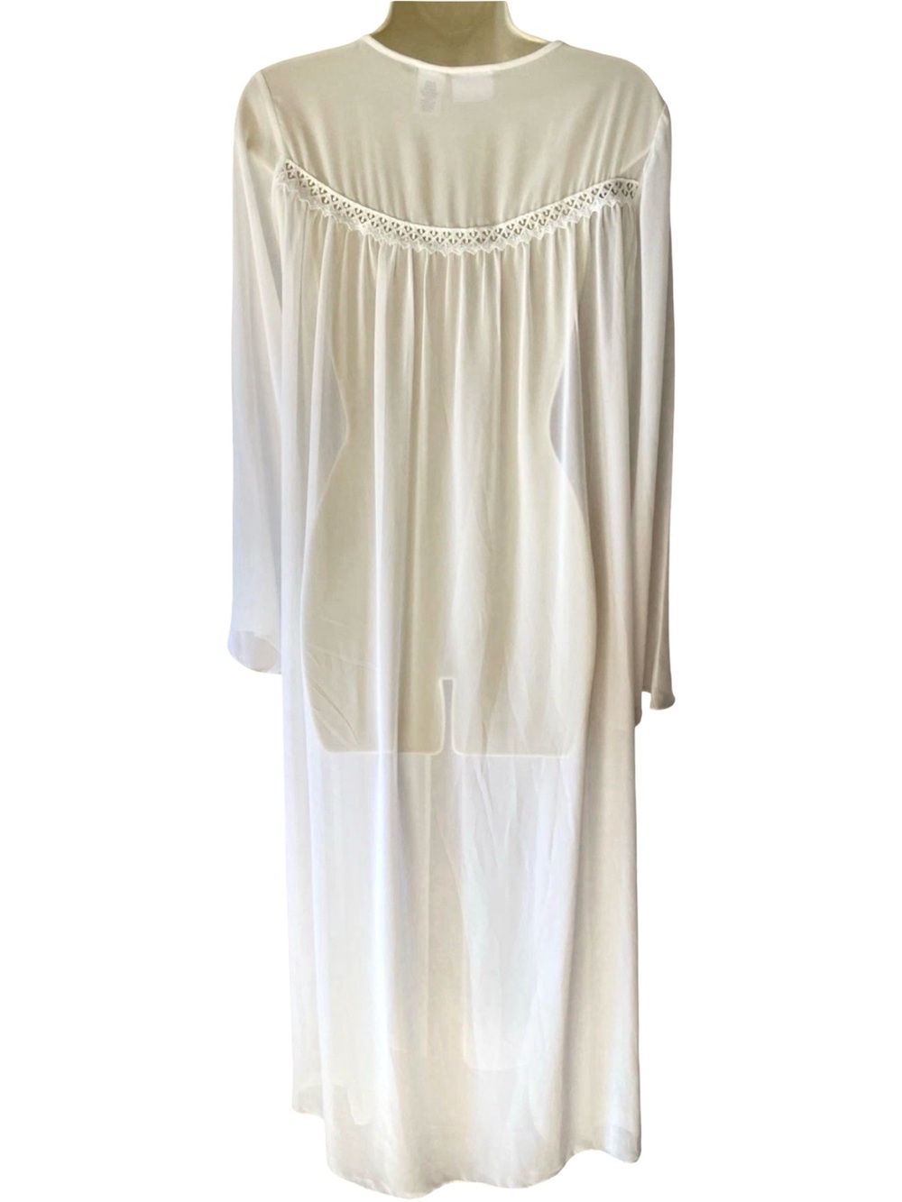 Madison Studio Vintage Sheer Peignoir Robe White Size S / M - Picture 3 of 8